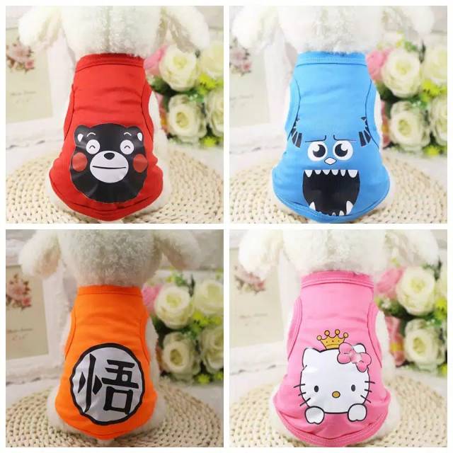 Pet Clothes &quot;CARTOON SERIES&quot; Baju Emoticon Cat Dog