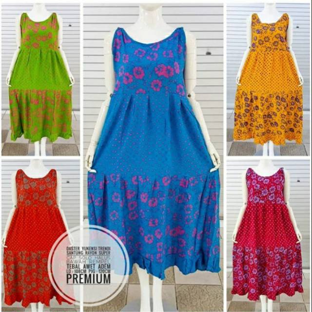 Daster susun yukensi cap / daster singlet / daster susun tanpa lengan / daster susun cap