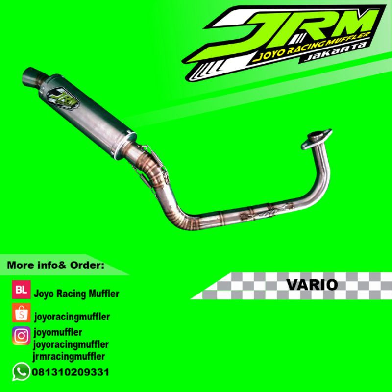 KNALPOT VARIO JRM 125CC-150CC Stainles