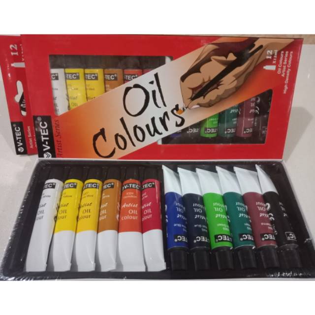 

V-Tec Oil Colours 12Pcs x 12ml / Cat Minyak V-Tec 12w x 12ml