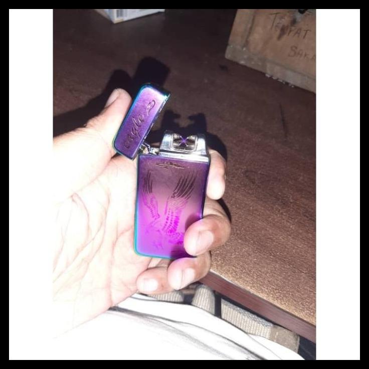 Korek Api Elektrik Keren Plasma Arc Recharge - Rainbow Eagle