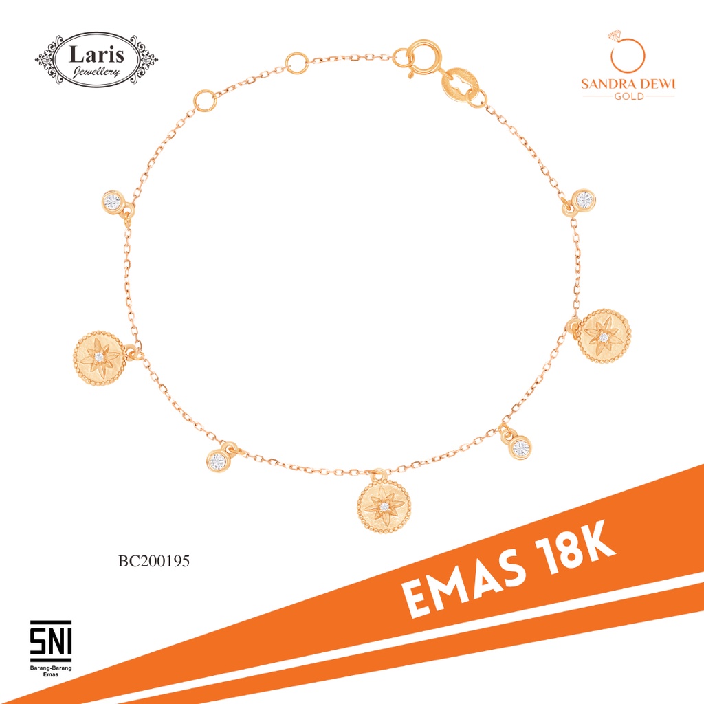 Gelang Galaxy Polaris Collection Sandra Dewi Gold - Gelang Emas 18k