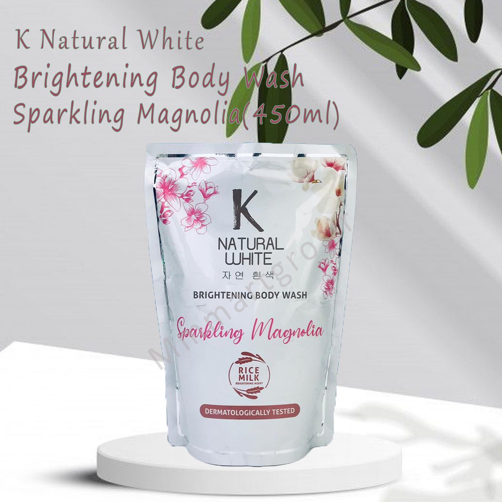 K Natural White/Brightening Body wash/Sabun cair/Sparkling Magnolia / Rice Milk / 420ml