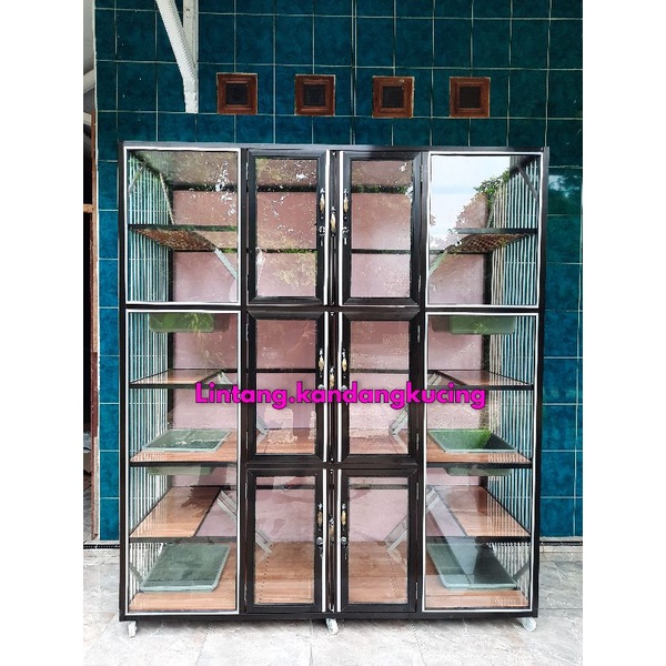 Kandang Kucing Aluminium Minimalis Murah 3 Tingkat Lintang
