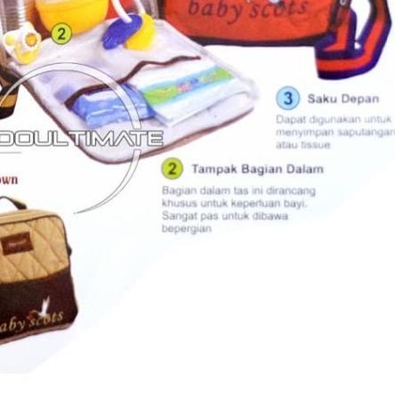 ➱ Tas Bayi BABY SCOTS Tas Popok Botol Susu BY-09 - Merah ●