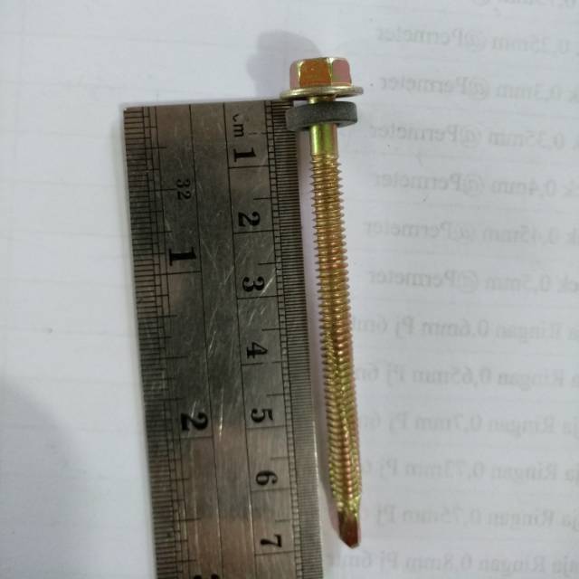 Baut Ruting/Rooting/Sekrup Baja Ringan 7cm