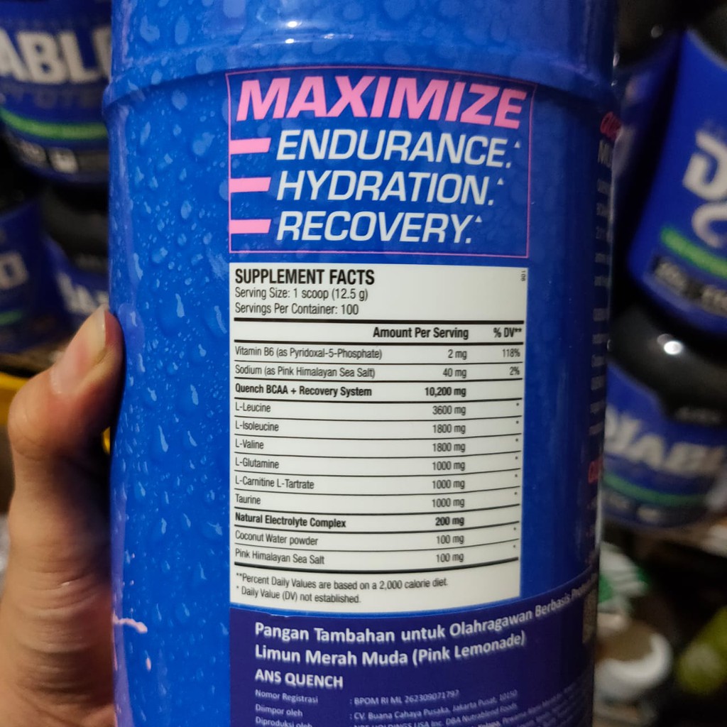 ANS QUENCH BCAA 100 Serving Serv Bcaa Powder Ratio 2:1:1 Bukan Xtend BPI BEST BCAA