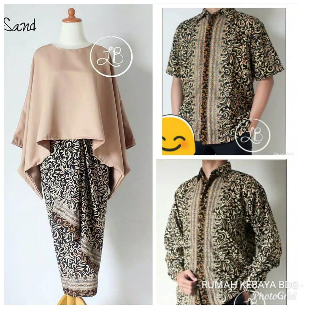 BATIK COUPLE BATWING SET 1 BAJU  KONDANGAN KEBAYA 