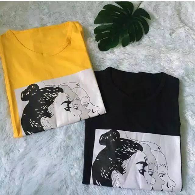 Fourfashion TUMBLR TEE FACES BAJU KAOS WANITA