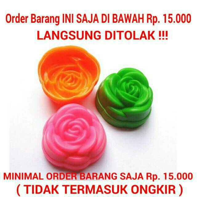 Isi 12 diameter 6.5cm Cetakan Bunga Mawar Bolu Kukus Putu Ayu Agar Puding Jelly Nasi Bento Kue Basah