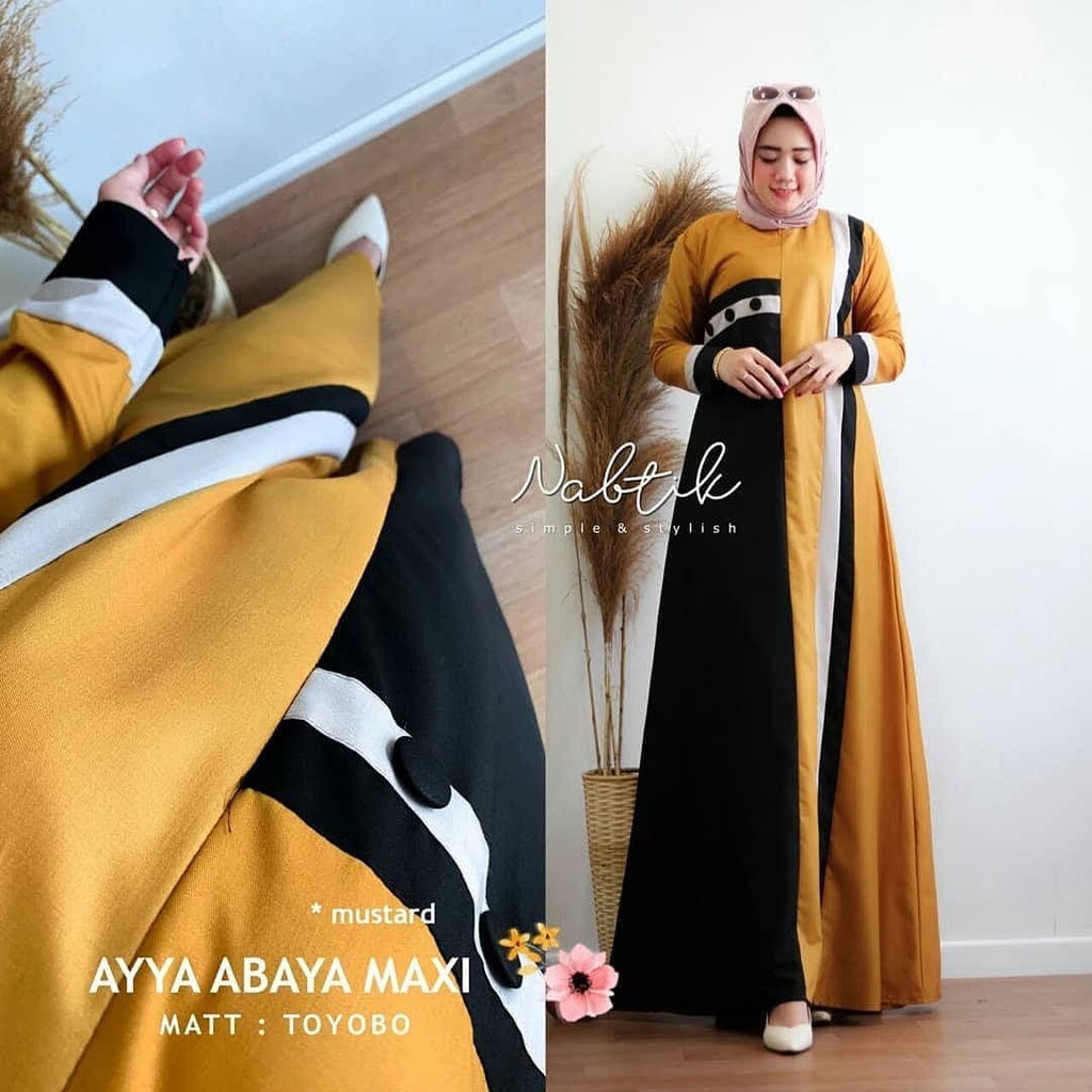 Ns FC Najibah Gamis Syar'i asdf Putih Benhur Abu Toska Navy Maroon Hujan