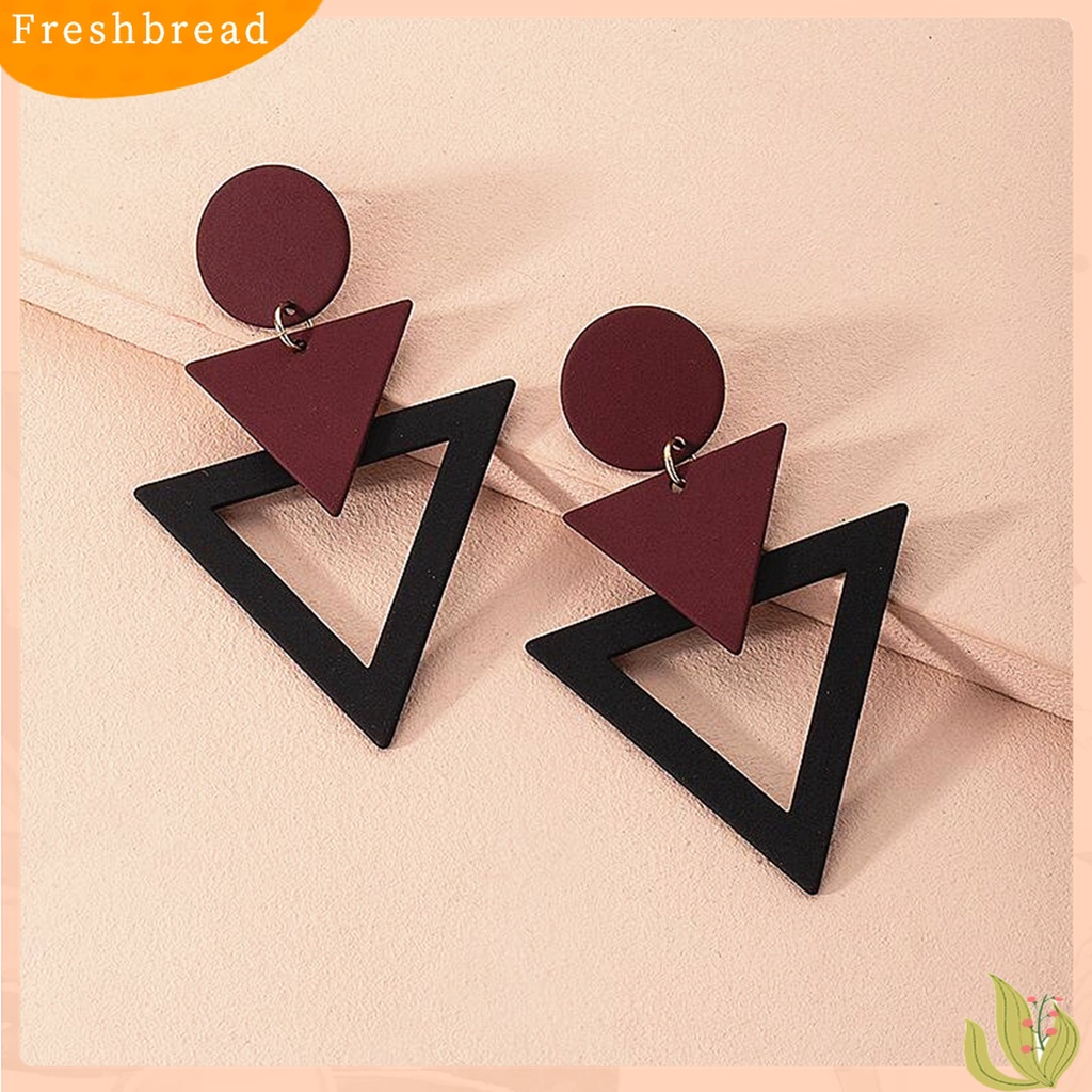 Terlaris Female Fashion Triangle Shape Hollow Drop Dangle Earrings Jewelry Accessories