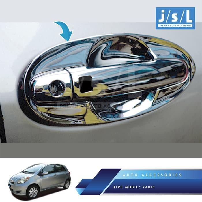 TOYOTA YARIS OUTER HANDLE COVER CHROME AKSESORIS TOYOTA YARIS- AKSESORIS INTERIOR MOBIL