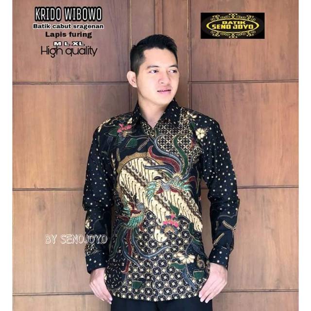 kemeja batik krido wibowo lengan panjang/hem batik pria/batik motif terbaru