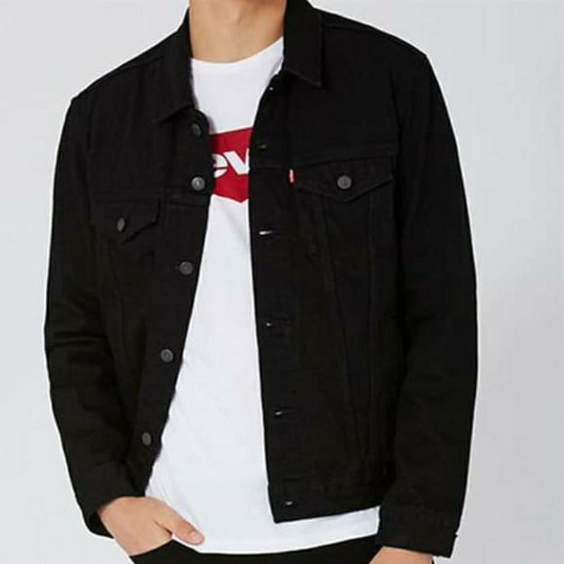 JAKET JEANS TEBAL/JAKET LEVIS HITAM