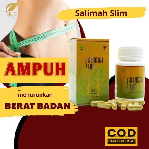 OBAT DIET TURUN BB INSTAN PELANGSING BADAN SALIMAH SLIM 60 KAPSUL AMPUH
