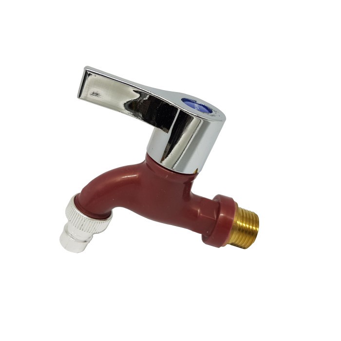 Keran Kran Air Plastik Taman Drat Kuningan Kran Tembok Mesin Cuci 1/2 Inch Warna Warni