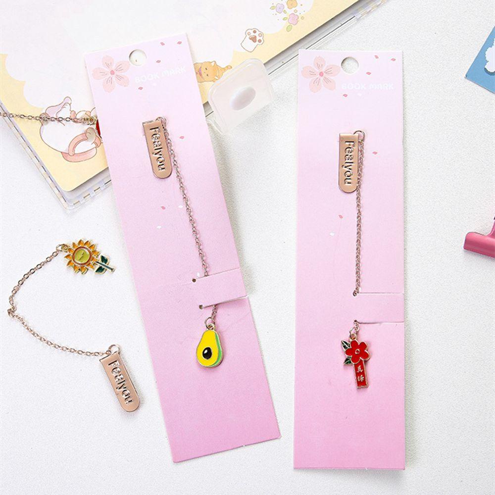Klip Holder Buku Desain Kartun Bunga Bahan Metal