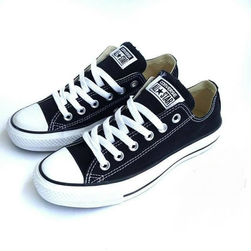 Sepatu Converse Classic OX Allstar Black White HItam Sneakers Kado Hadiah Pria Wanita Couple Murah