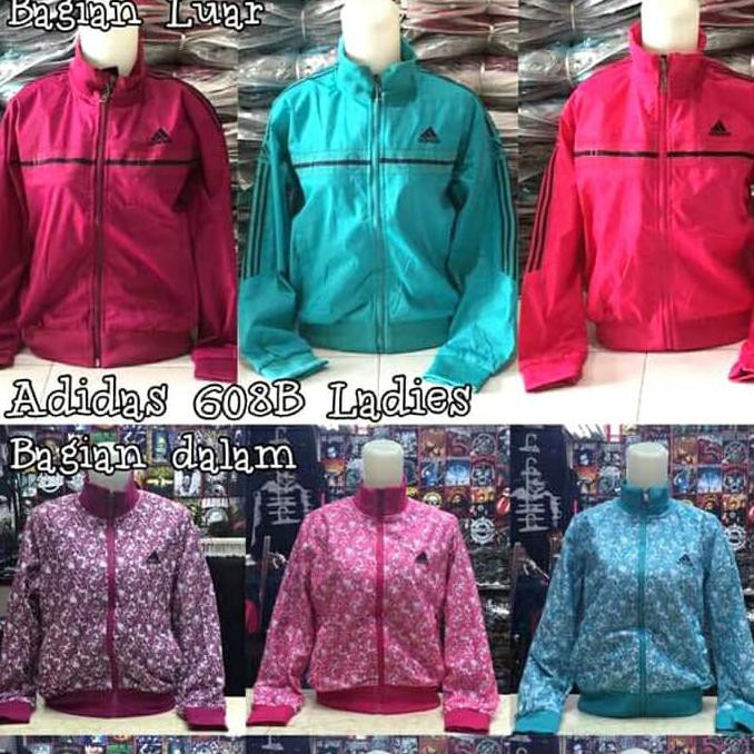 JAKET ADIDAS BOLAK-BALIK "WANITA" ANTI AIR (WATERPROOF) PILIHAN OKE