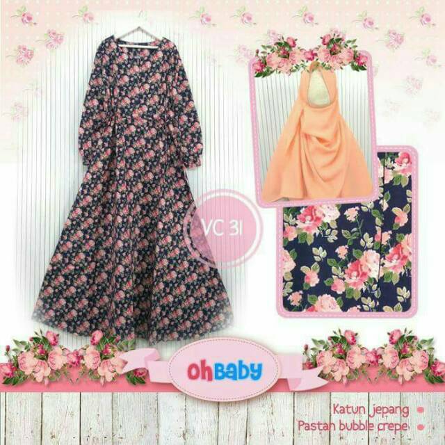 BAJU MUSLIM ANAK PEREMPUAN GAMIS ANAK cutetrik ohbaby