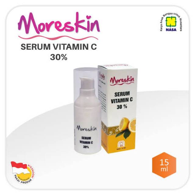 MORISKIN SERUM VITAMIN C ORIGINAL NASA, SERUM MENGHALUSKAN KULIT, ANTI PENUAAN DINI, SERUM PENCERAH