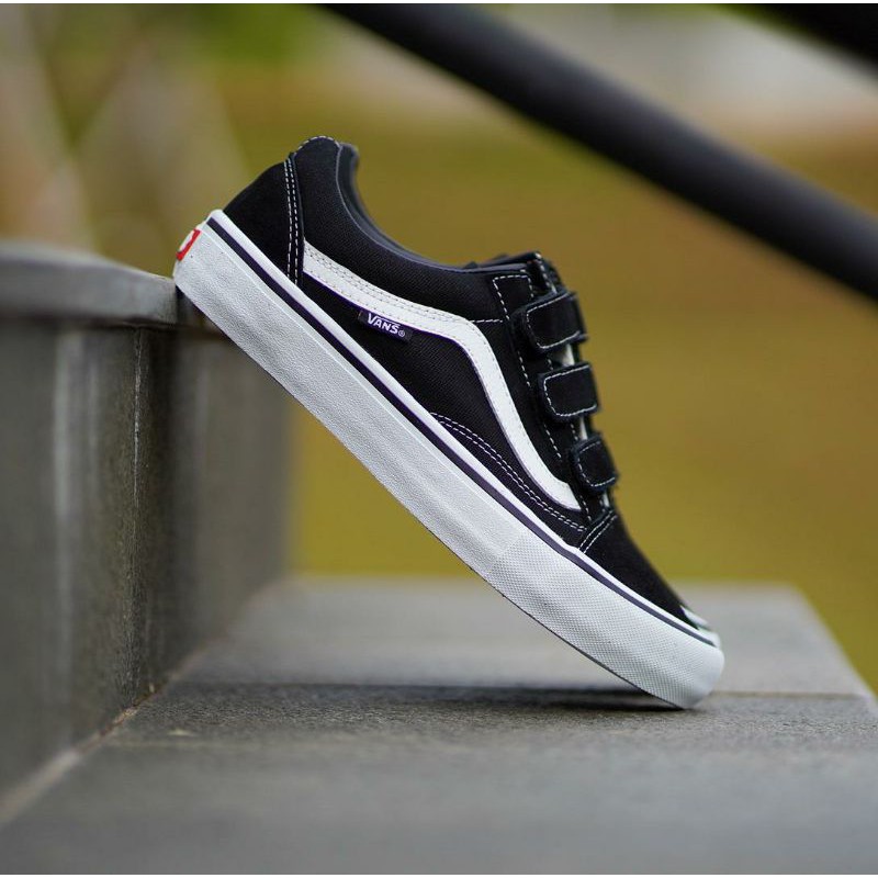 Vans Oldskool Pro Velcro Black White