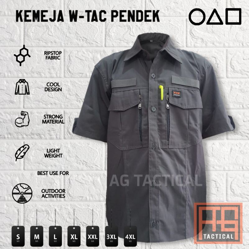 KEMEJA TACTICAL - KEMEJA TACTIKAL - KEMEJA W TAC PENDEK