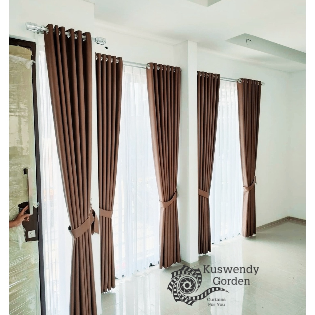 Gorden Blackout Polos 100 x 200 cm Tinggi 2 meter Hordeng Jendela Pintu Tirai Minimalis