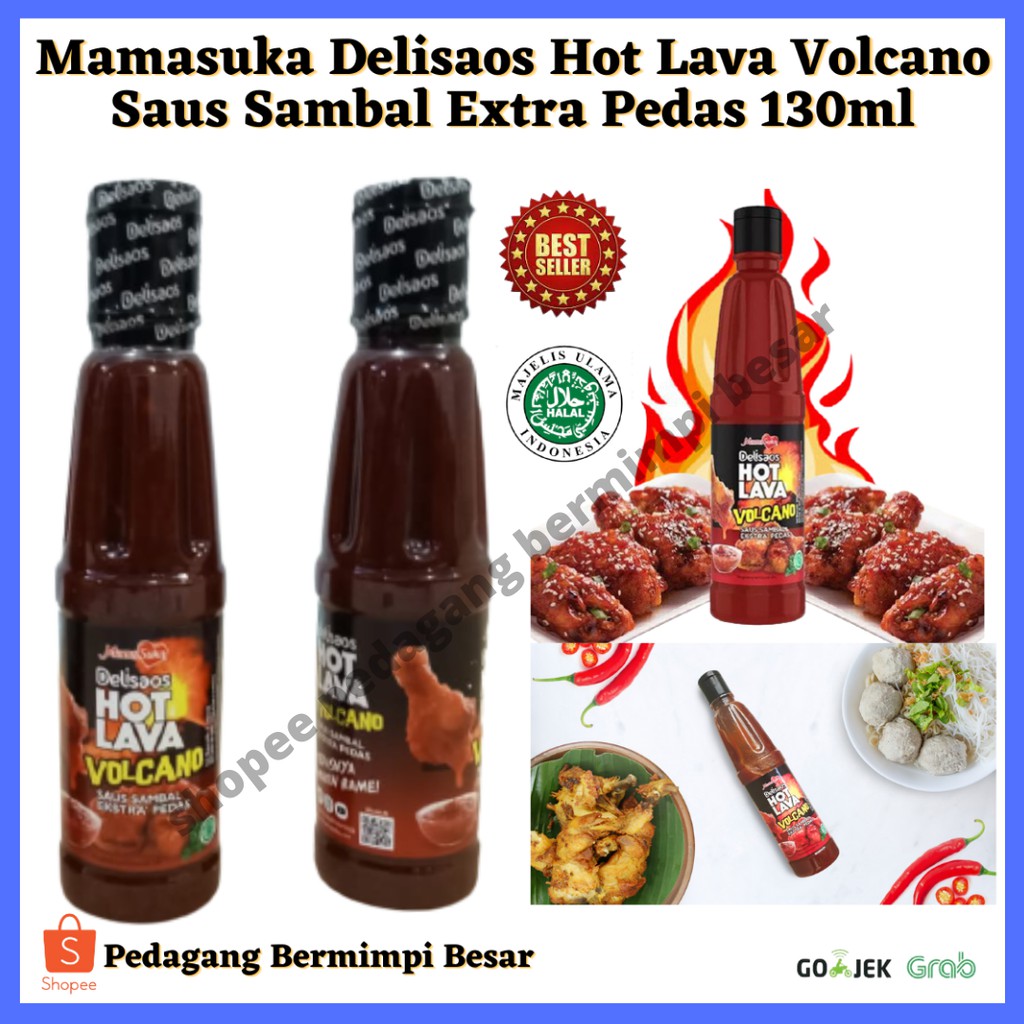 Jual Mamasuka Delisaos Hot Lava Volcano 130ml Delisaos Hot Lava