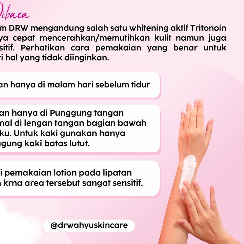 Image of  WAJIB BACA PENGGUNAAN !! Drw Skincare Original Lotion Malam Rejuvenation Handbody Whitening Drw Skincare ℗ #3