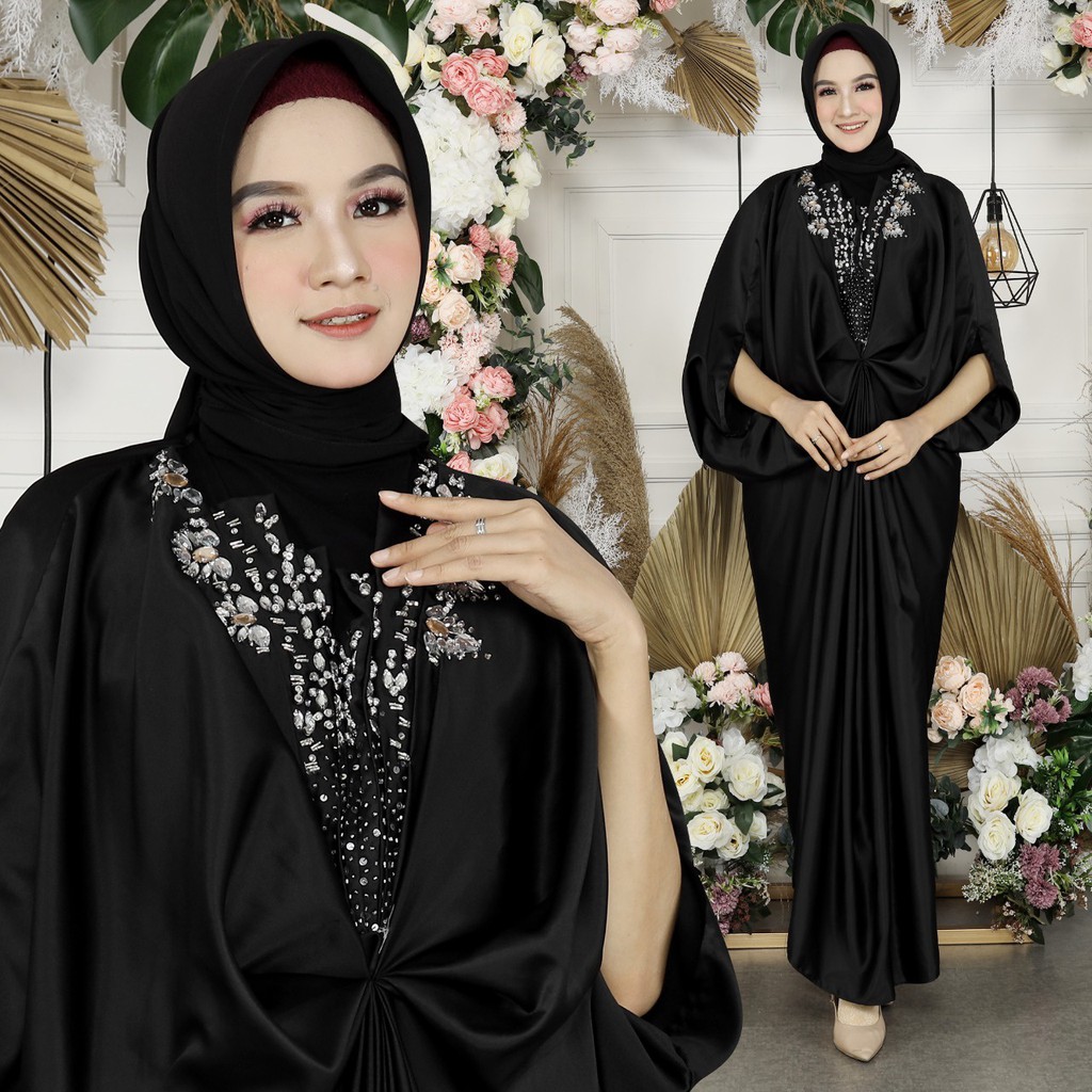 HOPYLOVY - Kaftan Wanita Muslim Bahan Velvet Renata