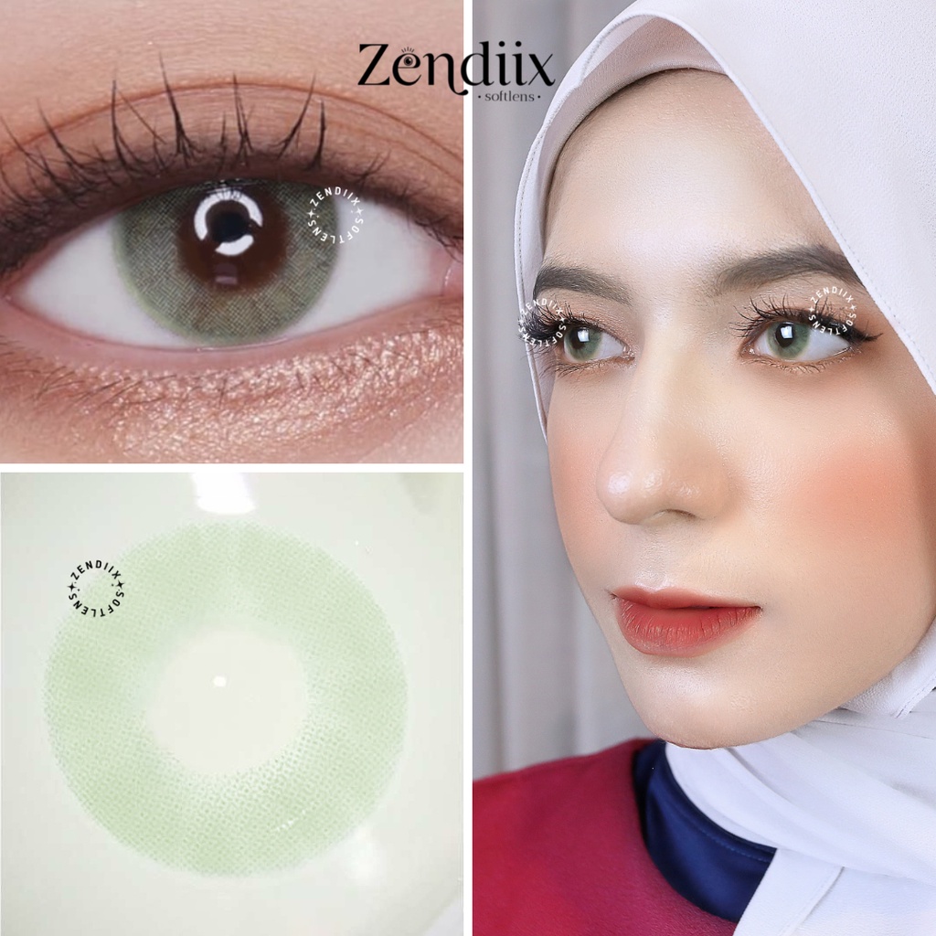 Softlens VISTA Warna GREEN 14.2mm Normal Beda Minus