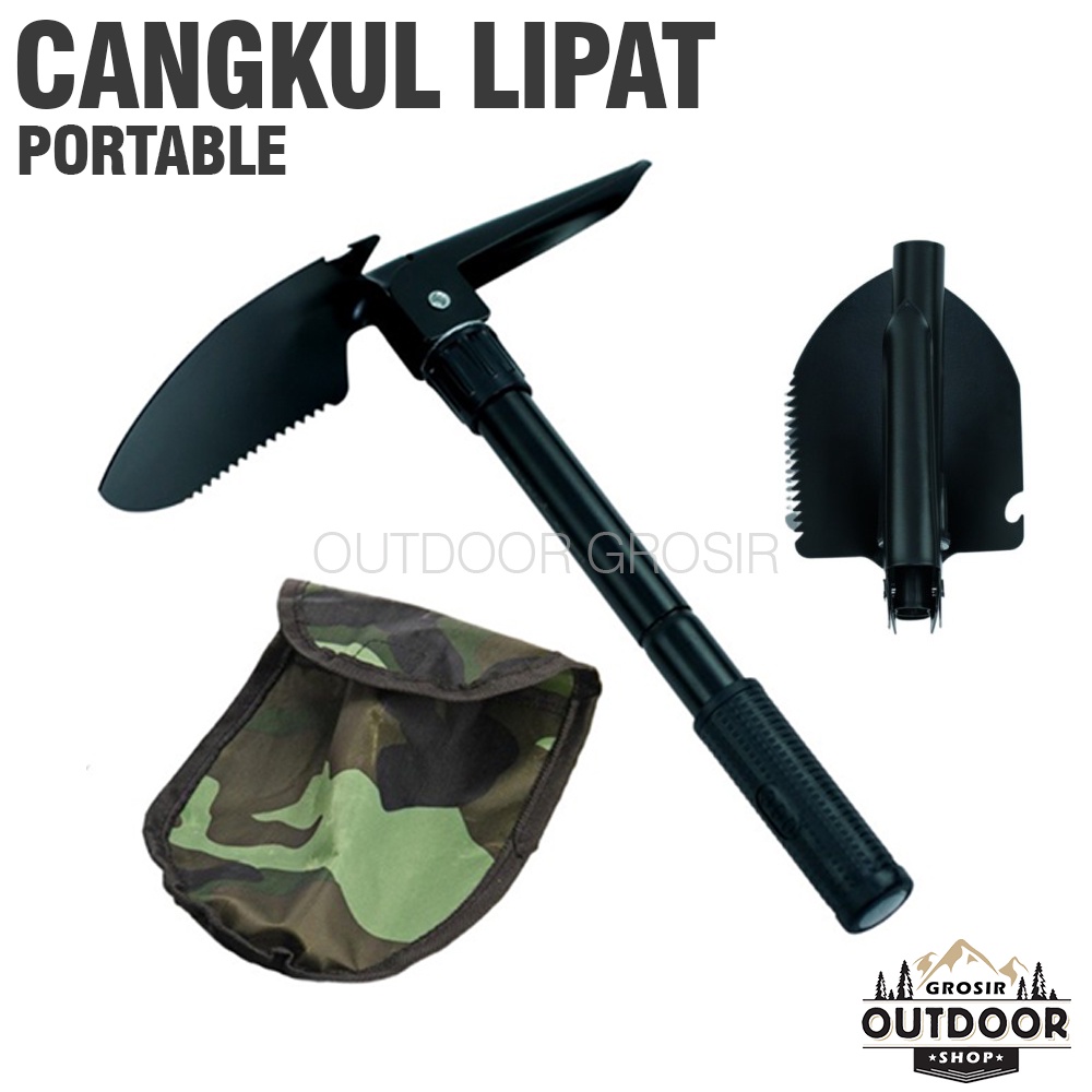 Sekop Lipat Portable - Folding Shovel - Cangkul Lipat - Cangkul Mini Outdoor Camping