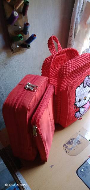 Inner tas rajut ransel kotak