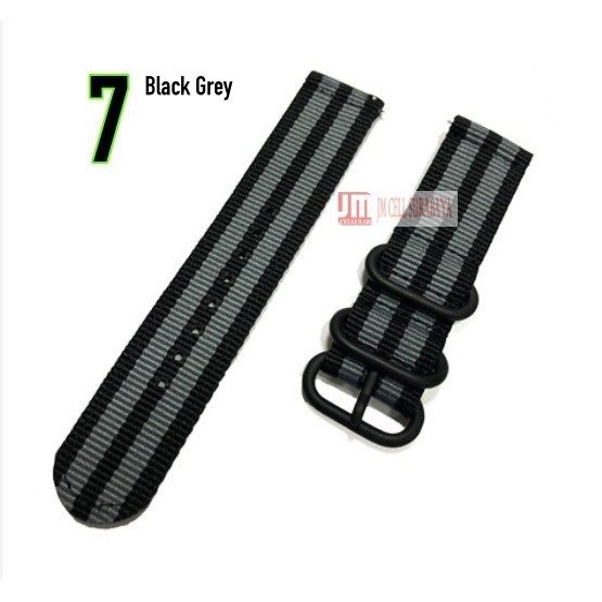 Tali Jam Tangan 20mm Watch Strap Amazfit GTS 2E - Nylon Stitching 3 Metal Buckle