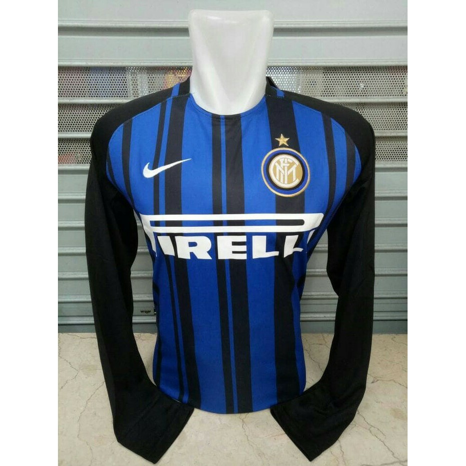 Harga Murah   JERSEY BOLA INTER MILAN HOME LS LONGSLEEVE OFFICIAL 17/18 GRADE ORI  Happy Shoping