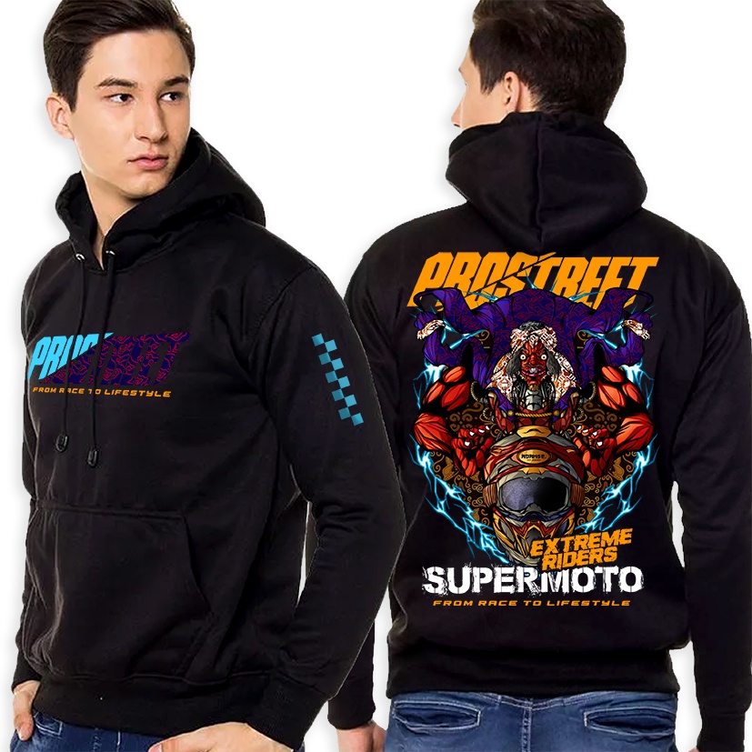 Jaket Hoodie Pria Sunmori Prostreet SUPERMOTO ASTRAJINGGA Terbaru