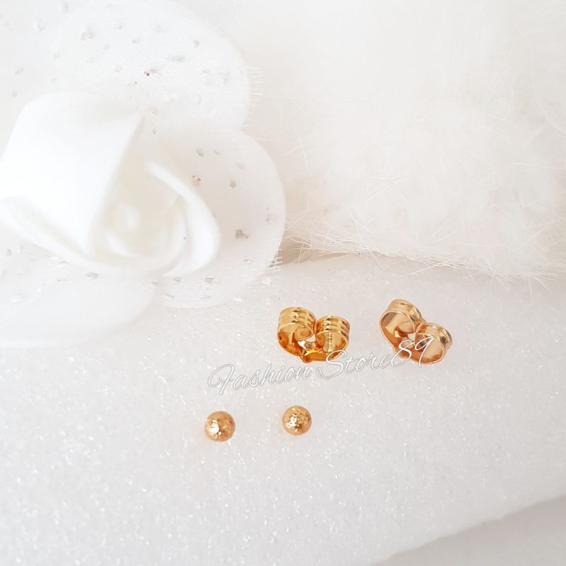 Anting Tusuk Pentol Pasir doff impor Fashion Anting Wanita Xuping Anting tusuk Pentol bulat