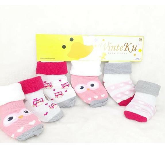 3 PASANG KAOS KAKI BAYI 0-6 BULAN WINTEKU ANAK