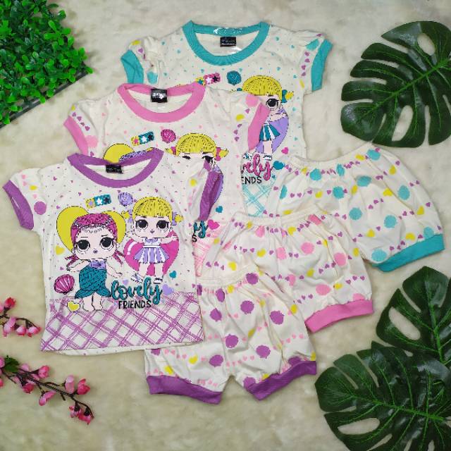 Setelan Piyama Bayi size 0-6bulan Model Za-ra Kids / Pakaian Bayi / Baju Baby Perempuan