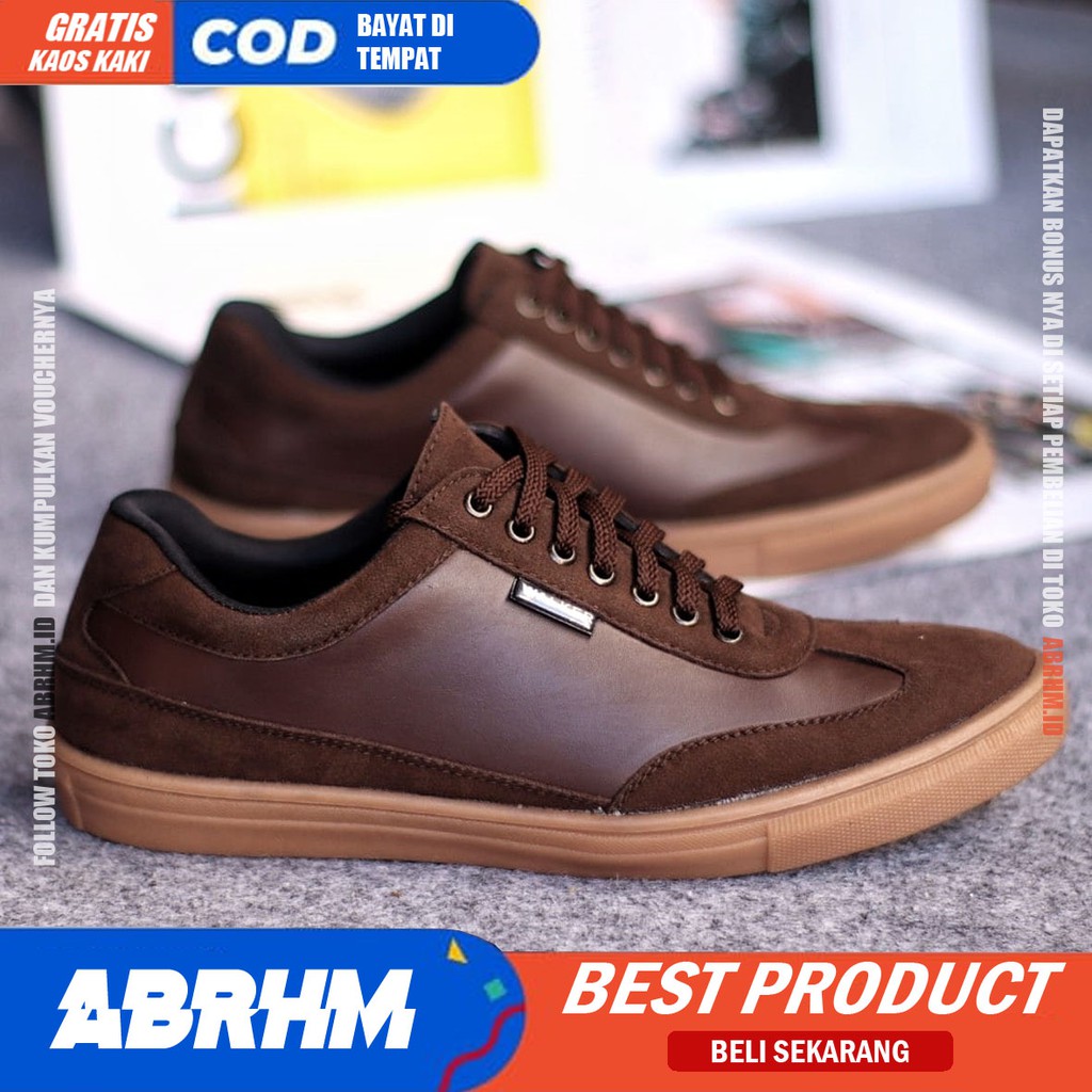 ABRHM X RAMIRES Sepatu Kasual Pria Casual Sepatu Sneakers Pria Sepatu Cowok / Cowo Ori Sepatu Sneaker Kerja Gaya Santai Keren Kekinian Original Murah Terlaris