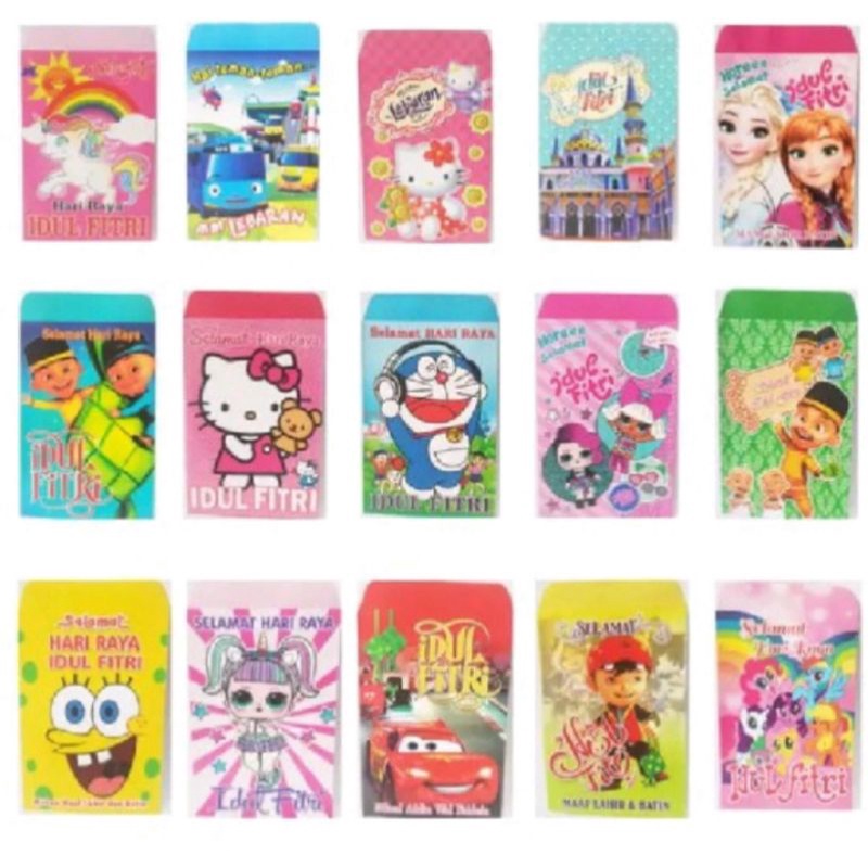 

Amplop lebaran karakter isi 100 pcs