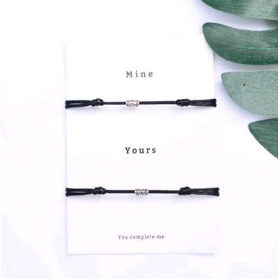 Gelang couple minimalis - simple long beads mine yours