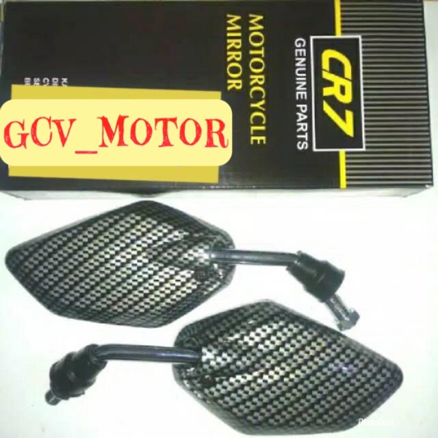 SPION CARBON MINI TANGKAI CHROME MODEL JUPITER DAUN UNTUK BEAT VARIO MIO JUPITER Z JUPITER MX DLL