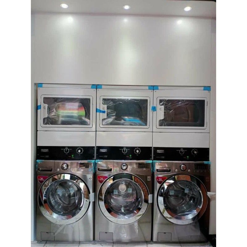 mesin laundry stak lg maytag