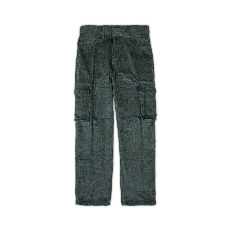 Corduroy cargo dark green- celana corduray panjang- celana corduroy- celana corduray cargo- 4cm
