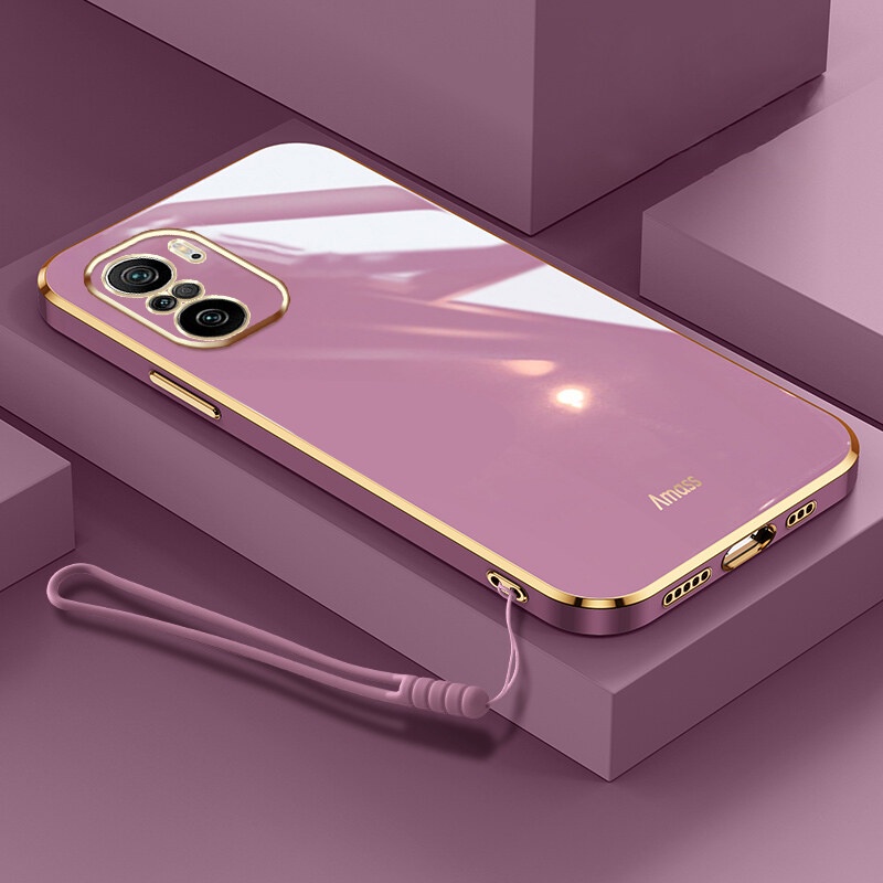 Case Bahan Silikon Dengan lanyard Untuk Xiaomi Poco F3 Redmi K40 Pro Plus