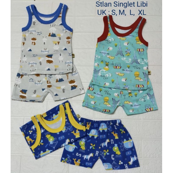 uscita setelan singlet 18m-24m anak bayi