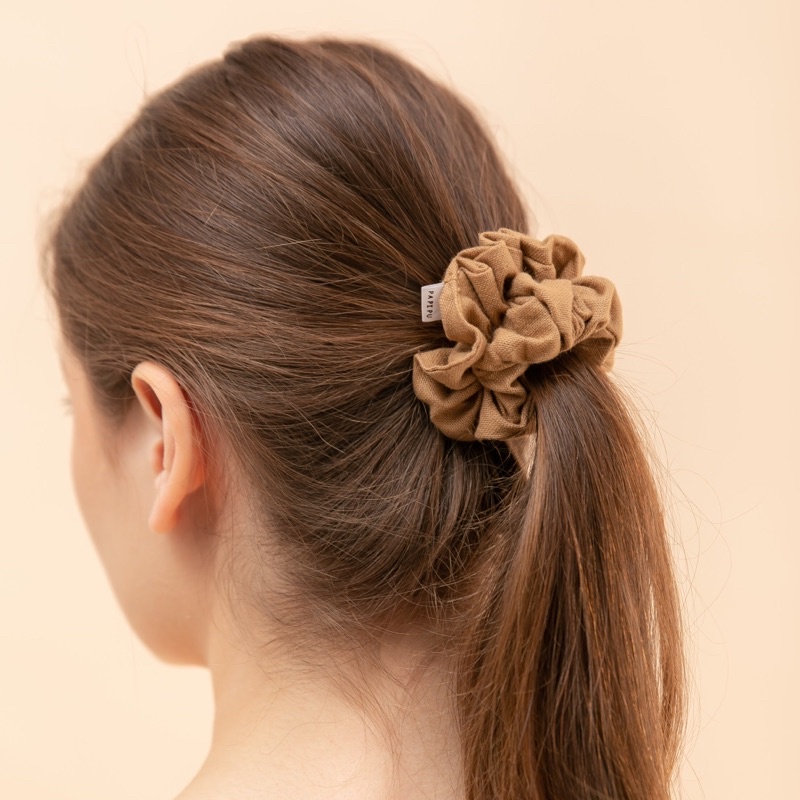 Papipu studio - scrunchies ikat rambut linen series